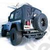 RRC Bumper, Rear, 2 Inch Receiver Hitch; 87-06 Jeep Wrangler YJ/TJ