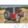 Porte roue de secours pour pare chocs arrière Rugged Ridge XHD pour Jeep CJ5, CJ7, CJ8, Wrangler YJ et TJ - 11546.42 / 11546-42 / 1154642