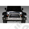 Tube Bumper, Front, 3 Inch, Stainless Steel; 07-18 Jeep Wrangler JK