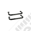 Tube Side Step Kit, Round, 3 Inch, Black; 76-83 Jeep CJ5