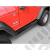 Tube Side Step Kit, Round, 3 Inch, Black; 07-18 Jeep Wrangler JK