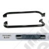 Tube Side Step Kit, Round, 3 Inch, Black; 87-95 Jeep Wrangler YJ