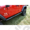 Tube Side Step Kit, Round, 3 Inch, Black; 07-18 Jeep Wrangler, 4 Door