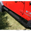Tube Side Step Kit, Oval, 4.25 Inch, Black; 07-18 Wrangler JKU, 4 Door