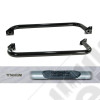 Tube Side Steps, Round, 3 Inch, Titanium; 97-06 Jeep Wrangler TJ
