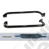 Tube Side Step Kit, Round, 3 Inch, Stainless Steel; 87-95 Wrangler YJ