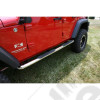 Tube Side Step Kit, Round, 3 Inch, Stainless; 07-18 Wrangler, 4 Door