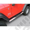 Tube Side Step Kit, Oval, 4.25 Inch, Stainless; 07-18 Wrangler, 2 Door