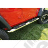 Tube Side Step Kit, Round, 4 Inch, Stainless; 07-18 Wrangler, 4 Door
