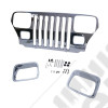 Grille Overlay, Chrome; 87-95 Jeep Wrangler YJ