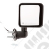 Door Mirror, Right, Power, Heated, Black; 15-18 Jeep Wrangler JK