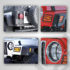 Euro Guard Kit, Black, Stainless Steel, 8 Piece; 97-06 Wrangler TJ