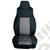 Seat Cover Kit, Front, Neoprene, Gray; 91-95 Jeep Wrangler YJ