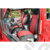 Seat Cover Kit, Front, Neoprene, Black/Red; 11-18 Jeep Wrangler