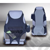 Seat Protector Kit, Fabric, Black/Gray; 76-06 Jeep CJ/Wrangler YJ/TJ