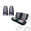 Seat Cover Kit, Black/Gray; 80-90 Jeep CJ/Wrangler YJ