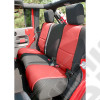 Seat Cover Kit, Black/Red 07-10 Jeep Wrangler JK, 2 Door