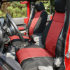 Seat Cover Kit, Black/Red; 11-18 Jeep Wrangler JK, 2 Door