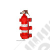 Fire Extinguisher Holder, Sport Bar Mounted, Red; 55-19 CJ/Wrangler