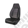 Seat, High-Back, Front, Reclinable, Black Denim; 76-02 CJ/Wrangler
