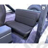 Seat, Rear, Fold/Tumble, Black Denim; 76-95 Jeep CJ/Wrangler YJ