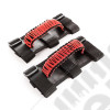 Grab Handle Kit, Paracord, Red/Black; 55-19 Jeep CJ/Wrangler/Gladiator