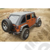 Bowless Soft Top, Black Diamond 07-18 Jeep Wrangler JKU, 4 Door