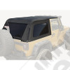 Bowless Soft Top, Black Diamond 07-18 Jeep Wrangler JK, 2 Door