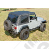 XHD Soft Top, Bowless, Black, Sailcloth; 97-06 Jeep Wrangler TJ