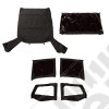 Montana Soft Top, Door Skins, Black Diamond, Tinted; 88-95 Wrangler YJ