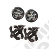 Light Kit, X-Clamp/Round LED, Large, Black, 2 Pieces