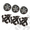 Light Kit, X-Clamp/Round LED, Large, Black, 3 Pieces