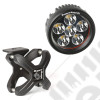 Light Kit, X-Clamp/Round LED, Small, Textured Black, 1 Piece
