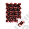 Wheel Lug Nut, Set of 20, 1/2-20, Red