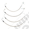 Brake Hose Kit, Braided Stainless Steel; 07-18 Jeep Wrangler JK