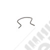 Clutch Bell Crank Bushing Clip; 72-86 Jeep CJ