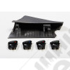 Switch Pod Kit, A-Pillar, 4 Switches, Black, RHD 07-10 Wrangler JK