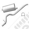 Exhaust Muffler/Tail Pipe Kit; 93-95 Jeep Cherokee XJ