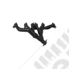 Exhaust Header Kit, Steel, Black; 91-98 Jeep XJ/ZJ/YJ/TJ, 4.0L