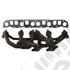 Exhaust Header, Steel, Black; 99-06 Jeep XJ/ZJ/TJ, 4.0L