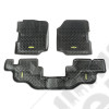 All Terrain Floor Liner Kit, 3 Piece, Black; 76-95 Jeep CJ/Wrangler YJ