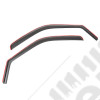 Window Visor Kit, Front, Matte Black, Channel; 99-14 F250-F550 Crew