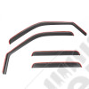Window Visor Kit, Matte Black, Channel; 99-14 F-250-F-550 Crew Cab