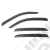 Window Visor Kit, Matte Black; 05-13 Toyota Tacoma Double Cab Pickup