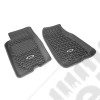 All Terrain Floor Liner, Front Pair, Black, Jeep Logo; 93-98 Jeep ZJ
