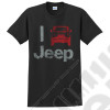 Tee-shirt Jeep noir "I Jeep", unisex, taille XL