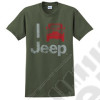 Tee-shirt Jeep Olive "I Jeep", unisex, taille L