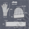 Pack hiver : Bonnet Jeep, gants Jeep et écharpe Jeep, couleur gris