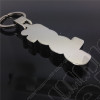 Porte clef Jeep en acier chrome et noir