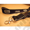 Tour de cou noir, porte clef Jeep 